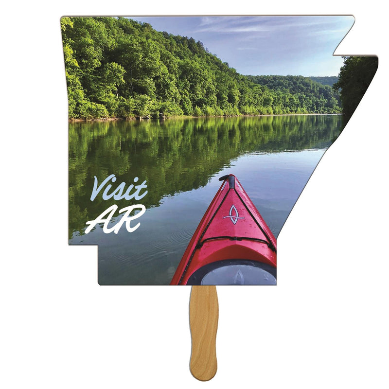 EZX-AR - Arkansas Hand Fan Full Color (1 Side)