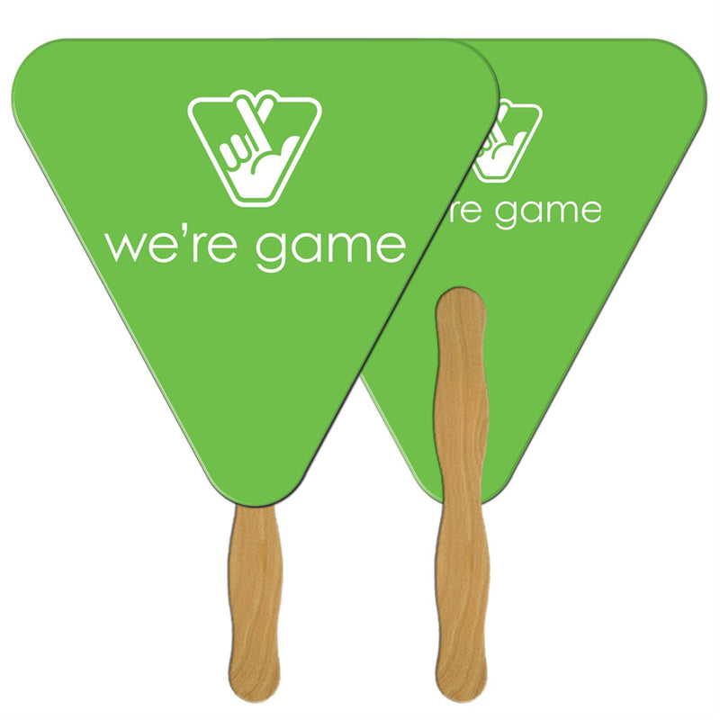 EZ-13 - Triangle Hand Fan Full Color (2 Sides)