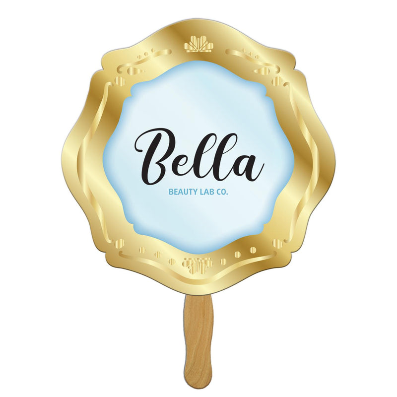 EZ-178 - Mirror  Hand Fan Full Color (2 Sides)