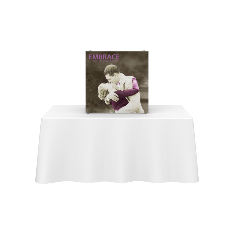 Embrace 2.5ft Square Tabletop Push-Fit Tension Fabric Display