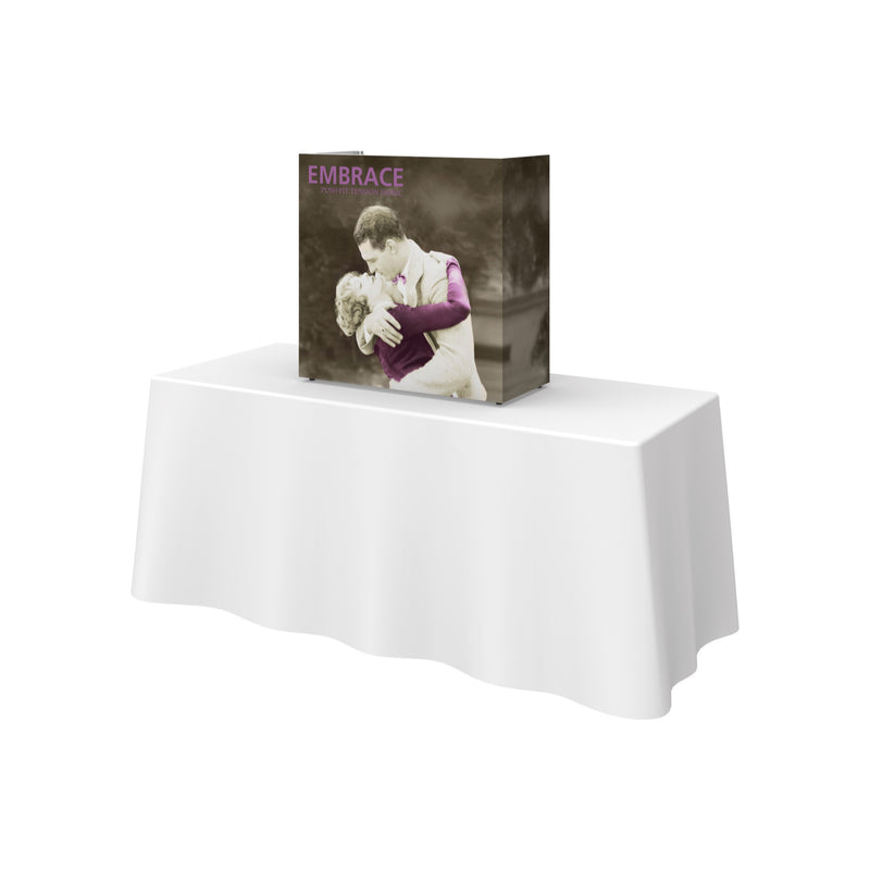 Embrace 2.5ft Square Tabletop Push-Fit Tension Fabric Display