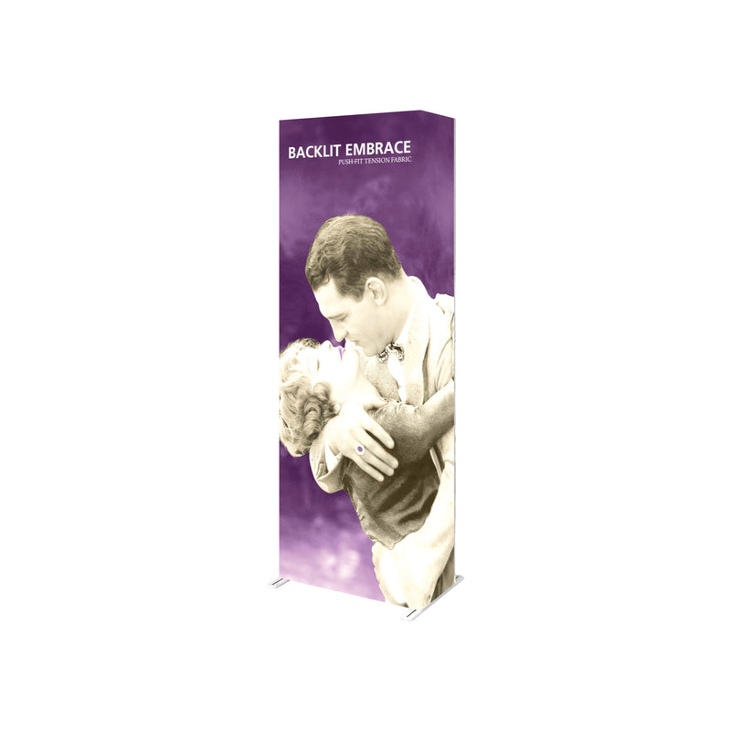 Embrace 2.5ft Backlit Full Height Push-Fit Tension Fabric Display