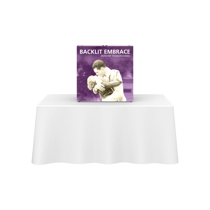 Embrace 2.5ft Backlit Tabletop Push-Fit Tension Fabric Display