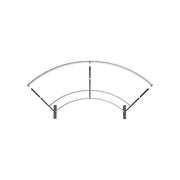 Formulate Master 8ft Horizontal Curve 10ft Tall Fabric Backwall