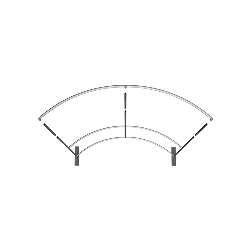 Formulate Master 8ft Horizontal Curve 10ft Tall Fabric Backwall