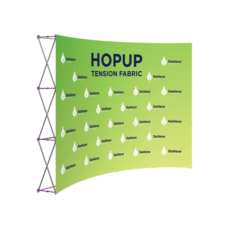 Hopup 10ft Curved Full Height Tension Fabric Display