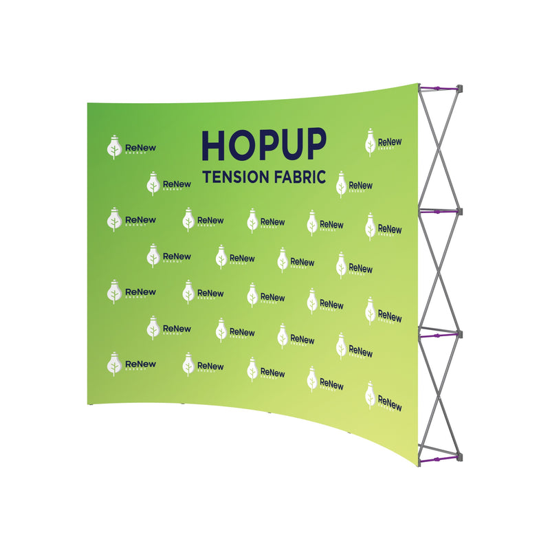 Hopup 10ft Curved Full Height Tension Fabric Display