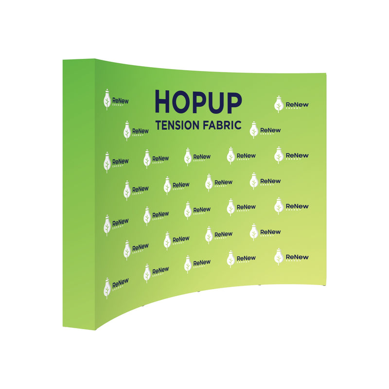 Hopup 10ft Curved Full Height Tension Fabric Display