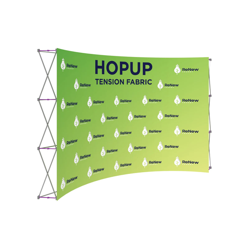 Hopup 13ft Curved Full Height Tension Fabric Display