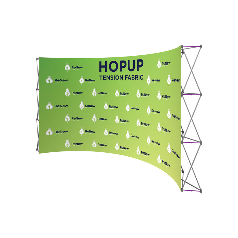 Hopup 15ft Curved Full Height Tension Fabric Display