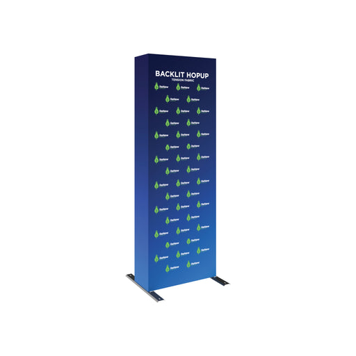 Hopup 2.5ft Backlit Straight Full Height Tension Fabric Display Kit