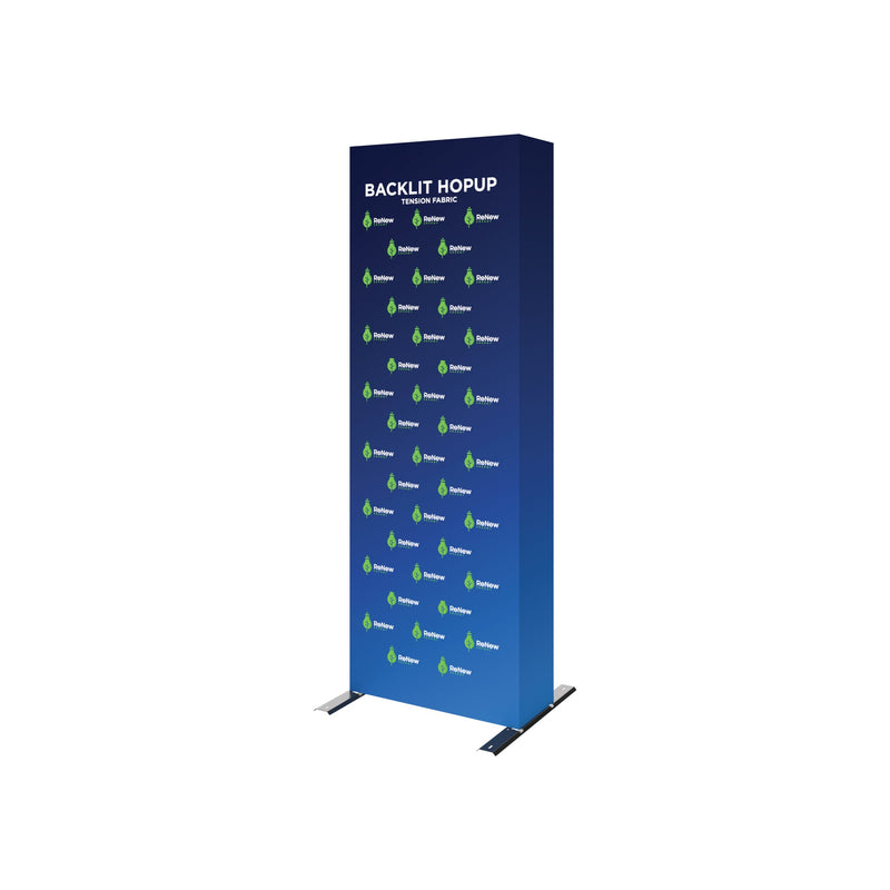 Hopup 2.5ft Backlit Straight Full Height Tension Fabric Display Kit
