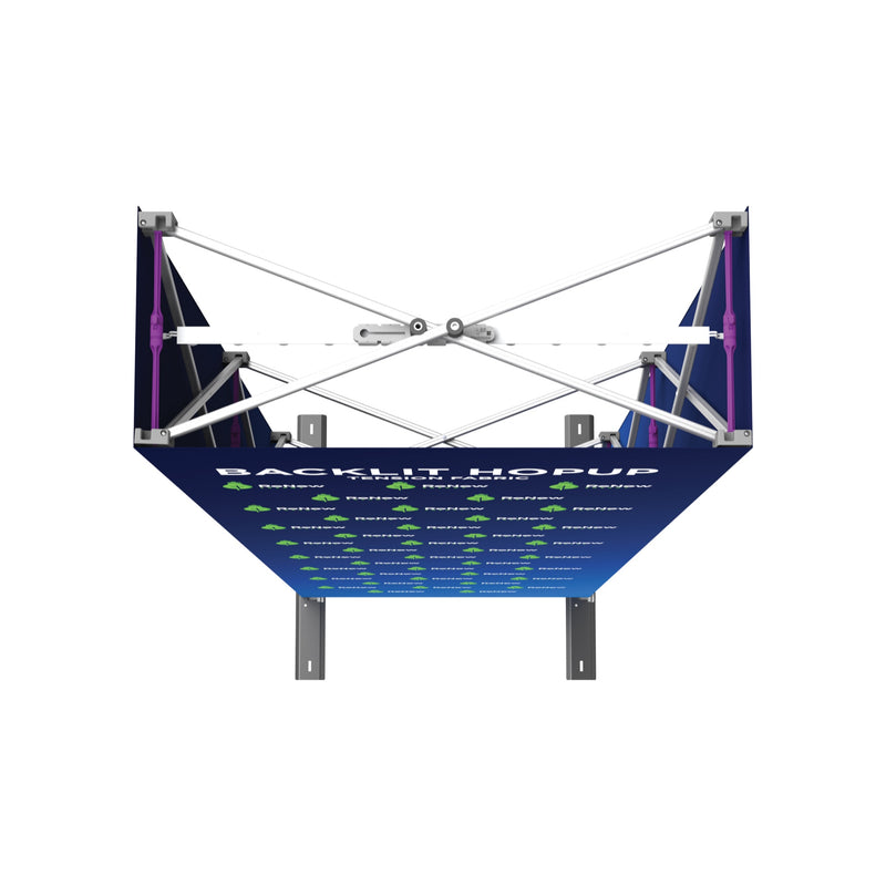 Hopup 2.5ft Backlit Straight Full Height Tension Fabric Display Kit