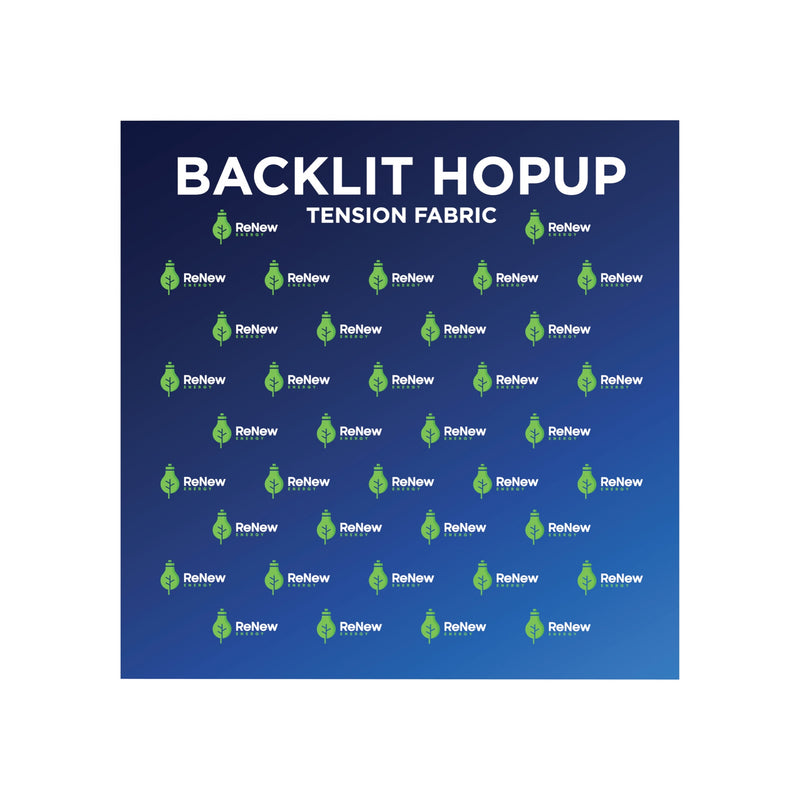 Hopup 5ft Backlit Straight Tabletop Tension Fabric Display