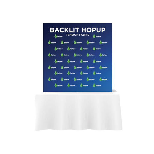 Hopup 5ft Backlit Straight Tabletop Tension Fabric Display