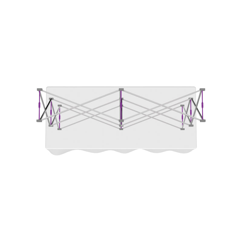 Hopup 5ft Straight Square Tabletop Tension Fabric Display