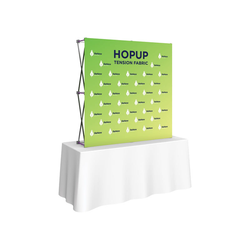 Hopup 5ft Straight Square Tabletop Tension Fabric Display