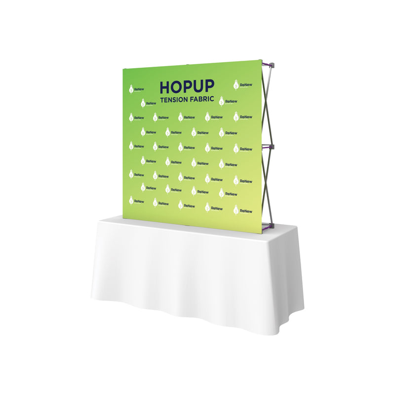 Hopup 5ft Straight Square Tabletop Tension Fabric Display