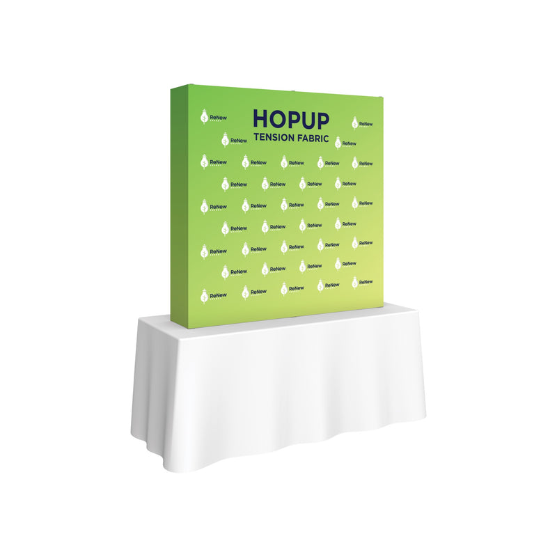 Hopup 5ft Straight Square Tabletop Tension Fabric Display
