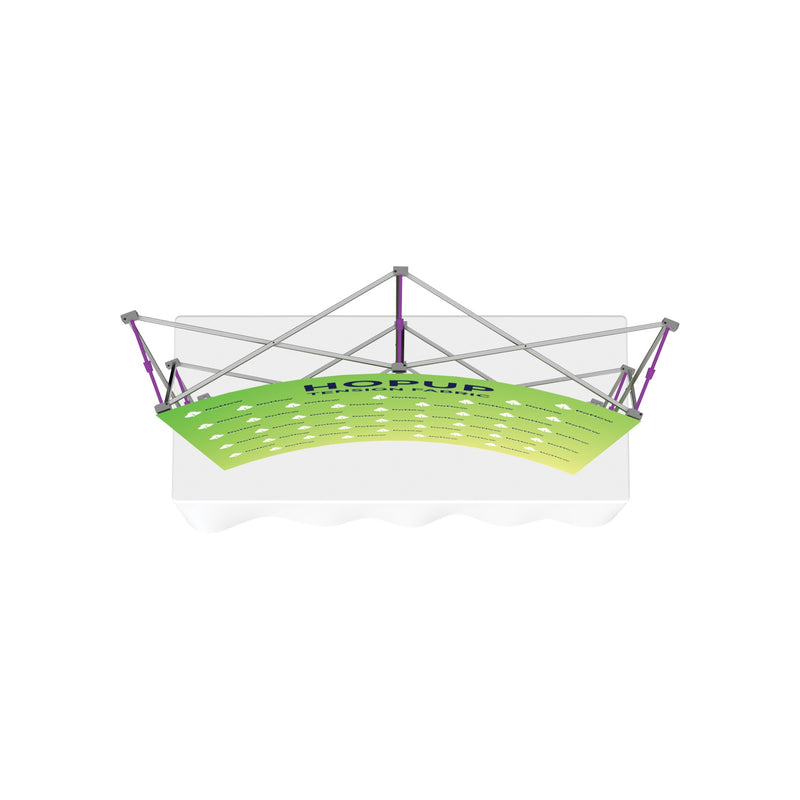 Hopup 5.5ft Curved Square Tabletop Tension Fabric Display