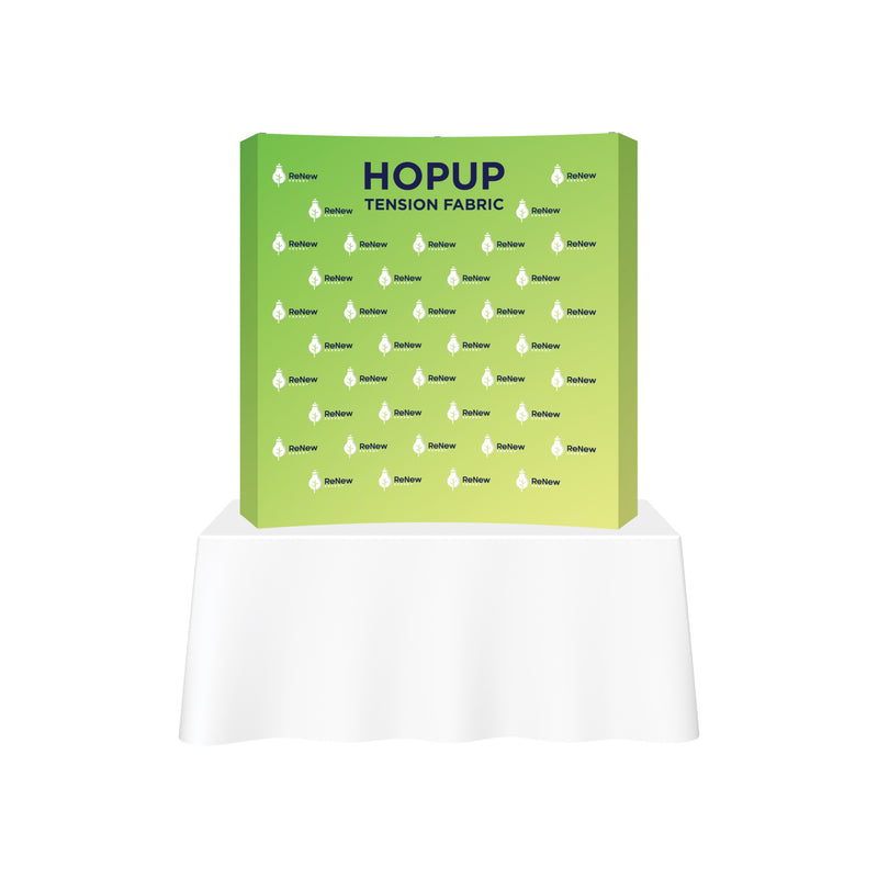 Hopup 5.5ft Curved Square Tabletop Tension Fabric Display