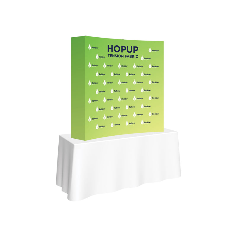Hopup 5.5ft Curved Square Tabletop Tension Fabric Display