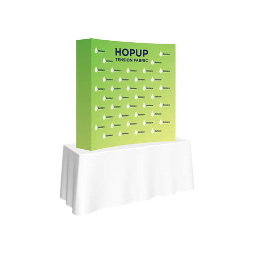 Hopup 5.5ft Curved Square Tabletop Tension Fabric Display