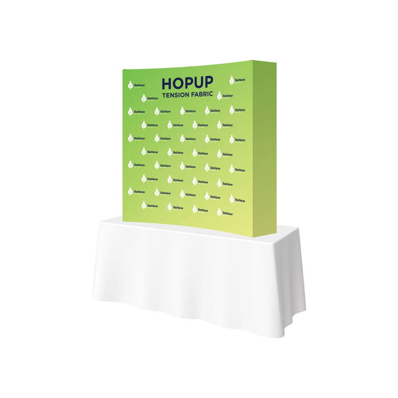 Hopup 5.5ft Curved Square Tabletop Tension Fabric Display