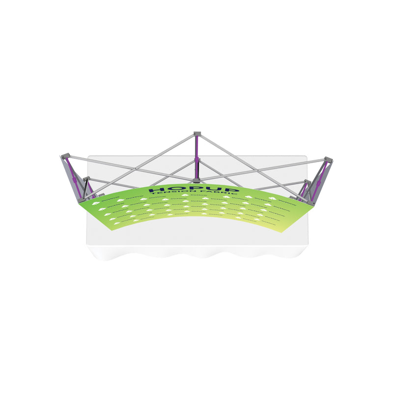 Hopup 5.5ft Curved Square Tabletop Tension Fabric Display