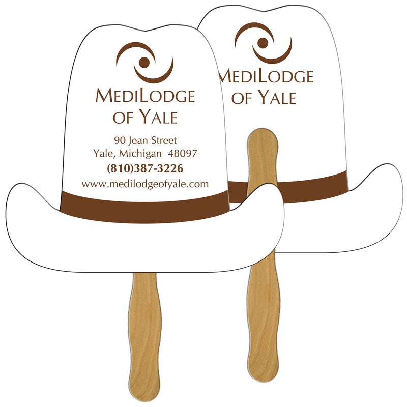 LF-120 - 1 Gallon Hat Hand Fan Full Color (2 Sides)