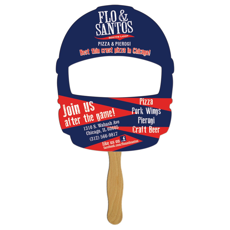 EZ-12B - Helmet Front Hand Fan Full Color (2 Sides)