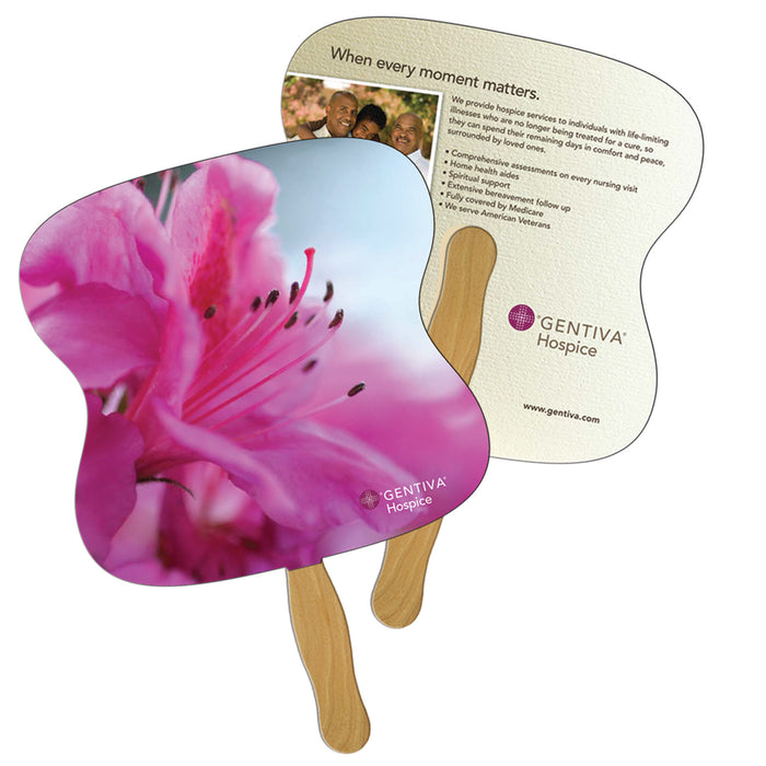 LF-1 HOURGLASS HAND FAN FULL COLOR (2 SIDES)
