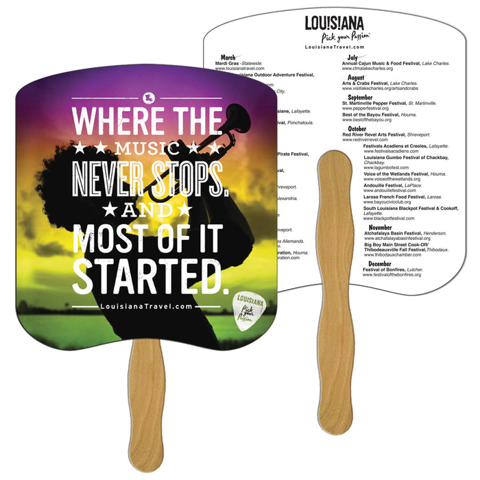 LF-20 BREAD SLICE HAND FAN FULL COLOR (2 SIDES)