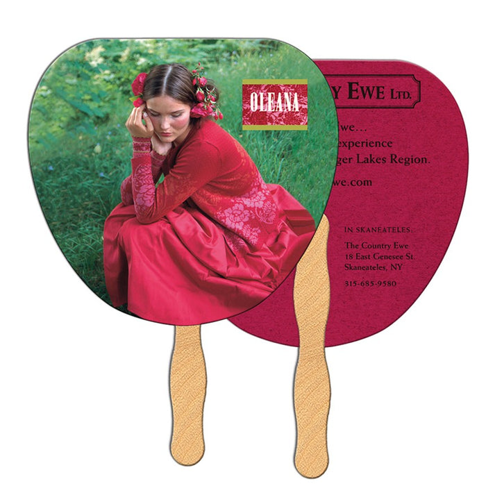 LF-23 PALM LEAF HAND FAN FULL COLOR (2 SIDES)