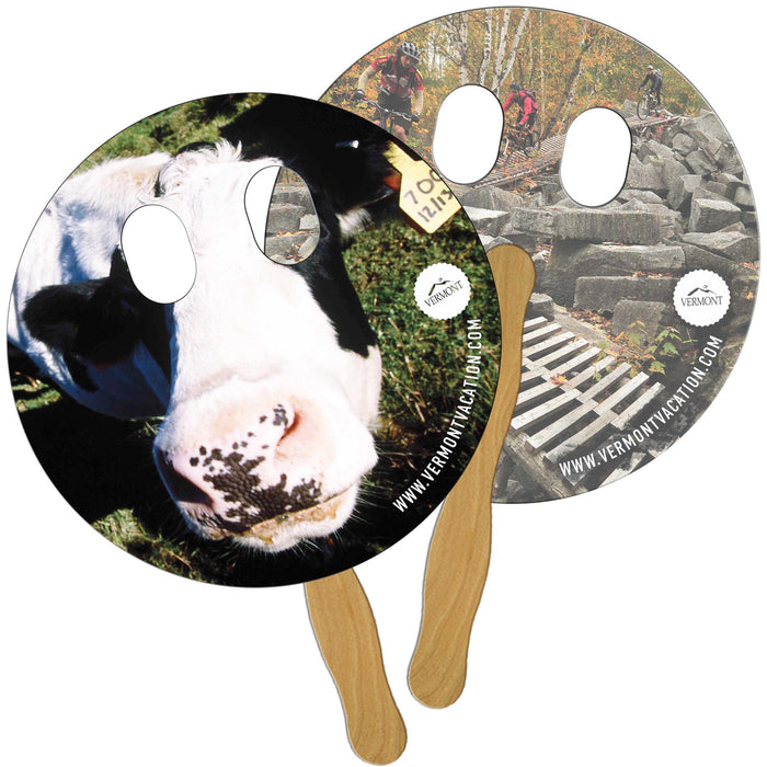 LF-26 CIRCLE WITH EYES CUT HAND FAN FULL COLOR (2 SIDES)