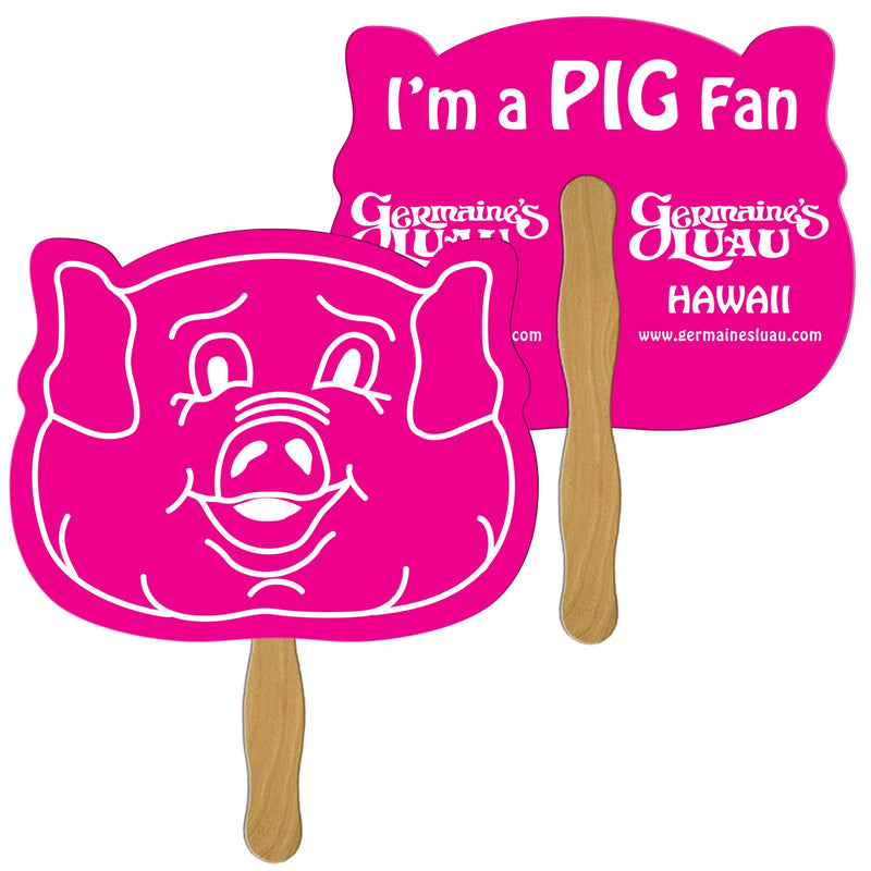 LF-34 ANIMAL HEAD HAND FAN FULL COLOR (2 SIDES)