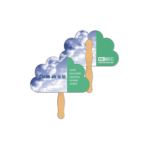 LF-35 - Peacock / Cloud Hand Fan Full Color (2 Sides)