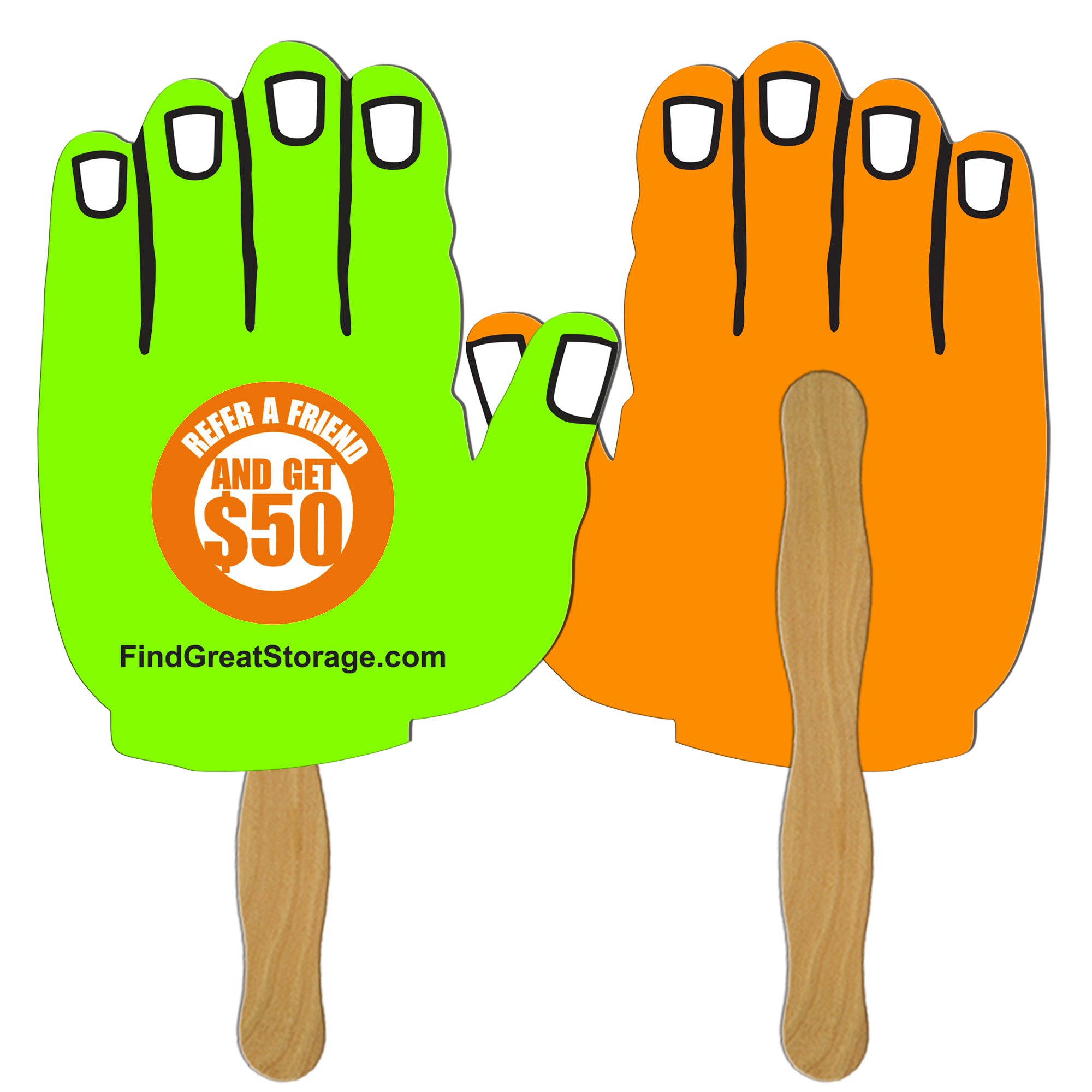 LF-40 HAND HAND FAN FULL COLOR (2 SIDES)
