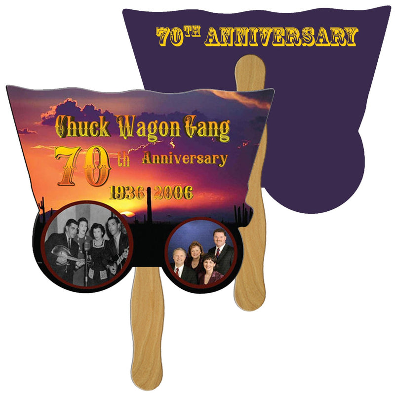 EZ-44 - Wagon Hand Fan Full Color (2 Sides)