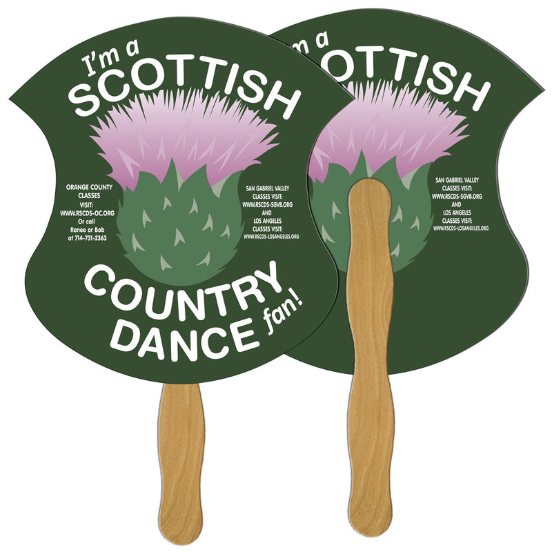 LF-49 - Badge Hand Fan Full Color (2 Sides)