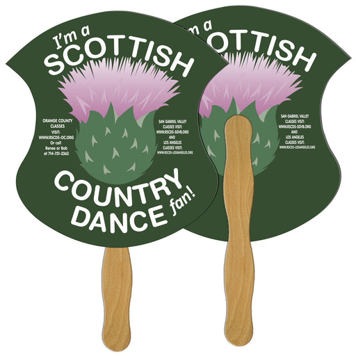 LF-49 - Badge Hand Fan Full Color (2 Sides)