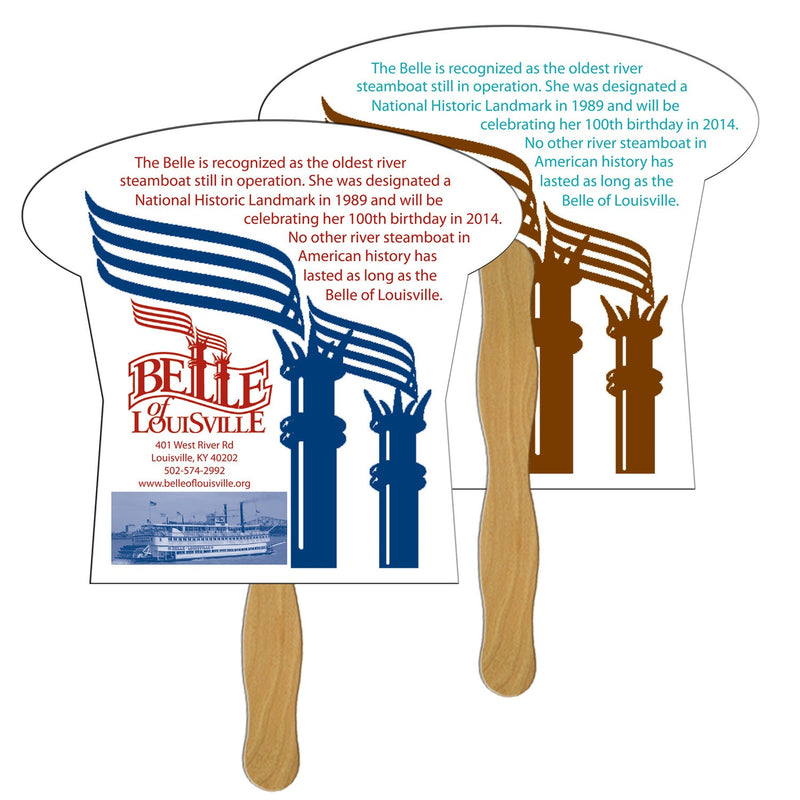 LF-56 - Mushroom Hand Fan Full Color (2 Sides)