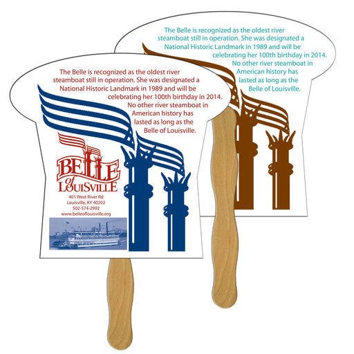 EZ-56 - Mushroom Hand Fan Full Color (2 Sides)