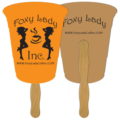 LF-57 - Cup Hand Fan Full Color (2 Sides)