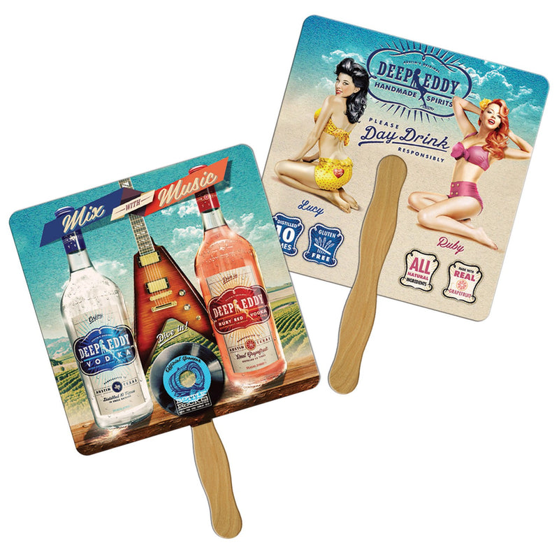 EZ-5 - Square Hand Fan Full Color (2 Sides)