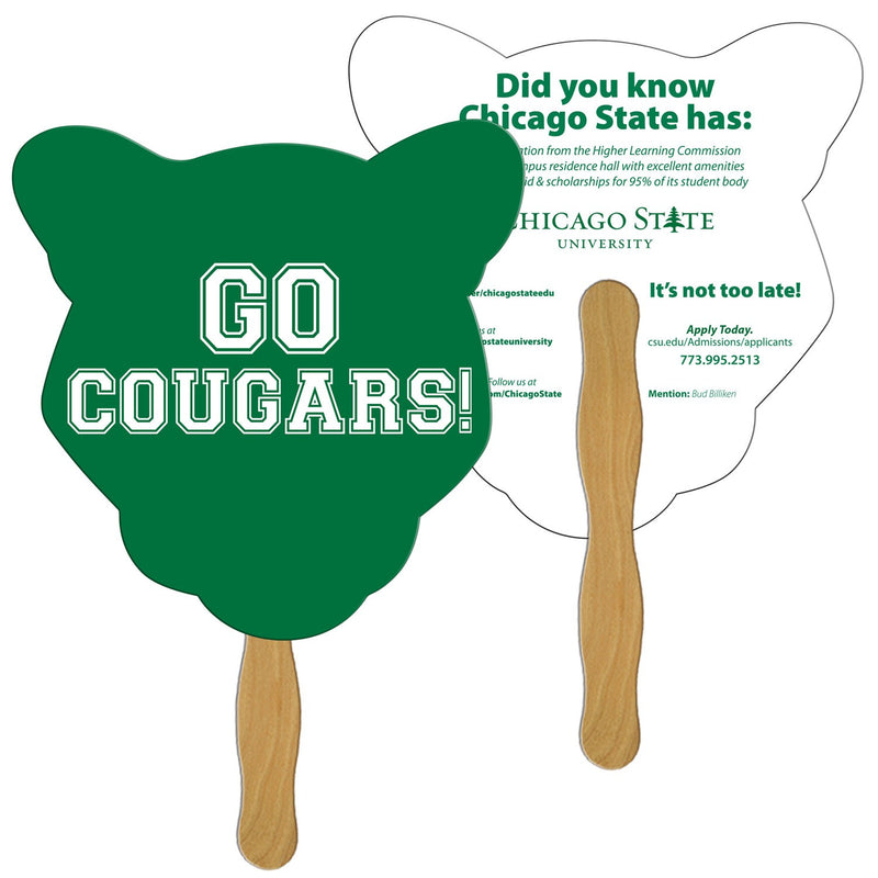 EZ-60 - Cougar Hand Fan Full Color (2 Sides)