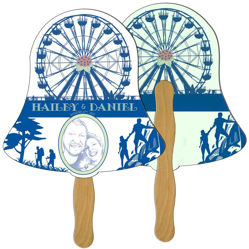 LF-62 - Bell Hand Fan Full Color (2 Sides)