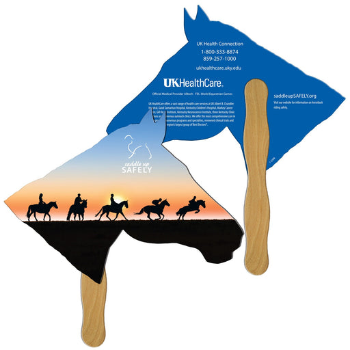 EZ-65 - Horse Hand Fan Full Color (2 Sides)