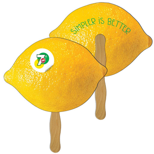 EZ-66 - Lemon / Lime Fruit Hand Fan Full Color (2 Sides)