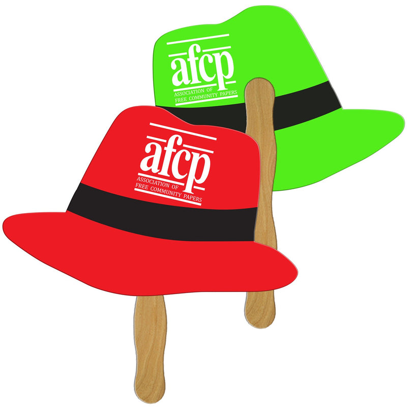 LF-72 - Fedora Hand Fan Full Color (2 Sides)